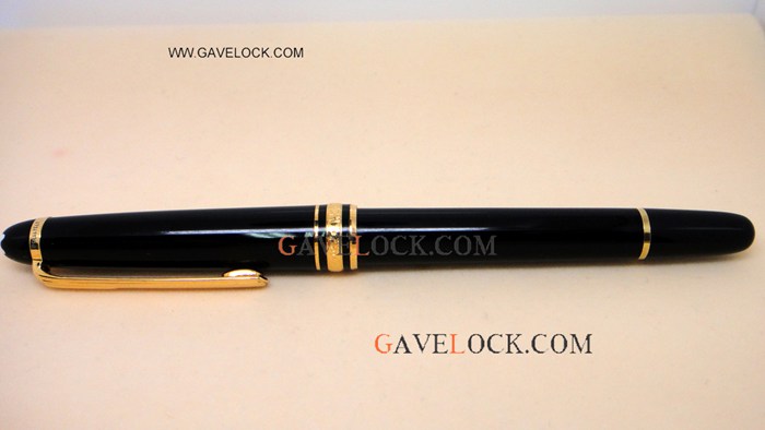 Copy Montblanc Meisterstuck Classique Black&Gold Rollerball Pen Slim  Copy Montblanc Meisterstuck Classique Black&Gold Rollerball Pen Slim